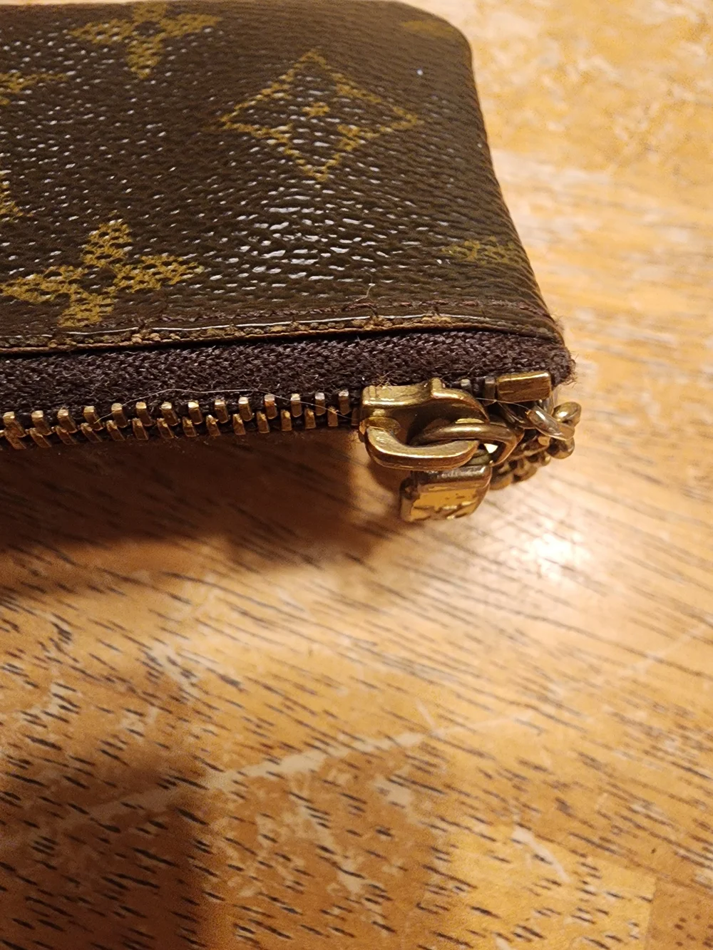 Louis Vuitton Monogram Key Pouch (Pochette Clés), classic brown monogram